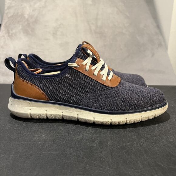 Cole Haan Generation ZEROGRAND Shoes Mens 10 Blue Knit Oxford Casual C27403 main image 6